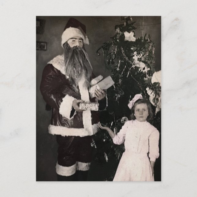 Creepy Santa Postcard Vykort (Framsida)