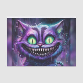 Creepy Scary Halloween Cheshire Cat Decoupage
