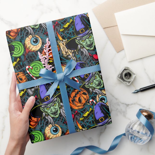 Creepy Scary Halloween Spooky Presentpapper (Gåvor)