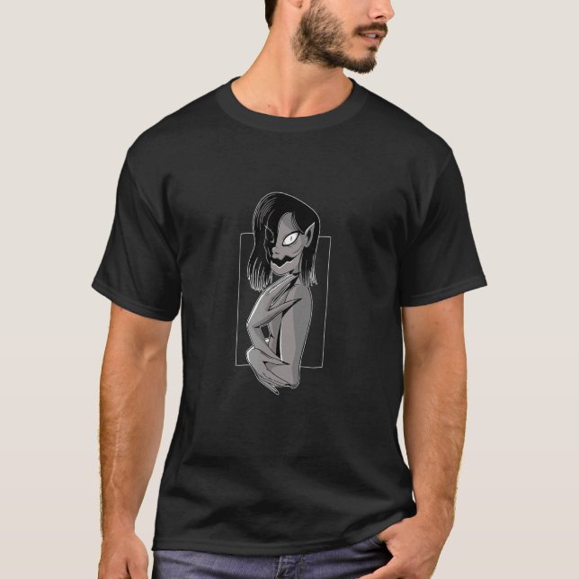 Creepy Scary Monster Tittar T Shirt (Framsida)