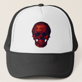 Creepy Scary Spooky Red Skull Keps
