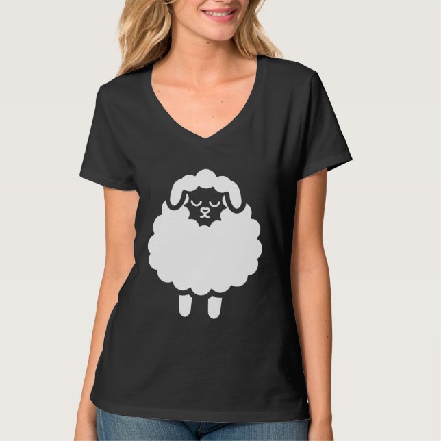Creepy Sheep  Morning Group Sheep T Shirt (Framsida)