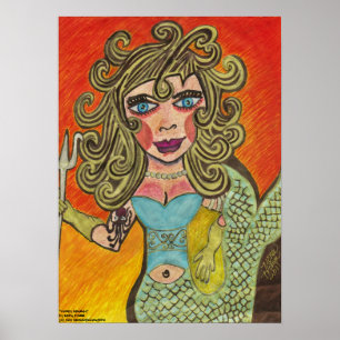 "Creepy Sjöjungfru" Poster