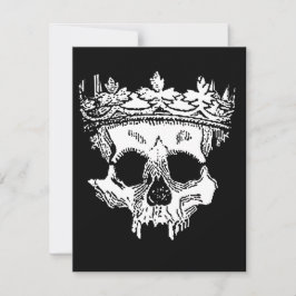 Creepy Skeleton Head på en Julkort