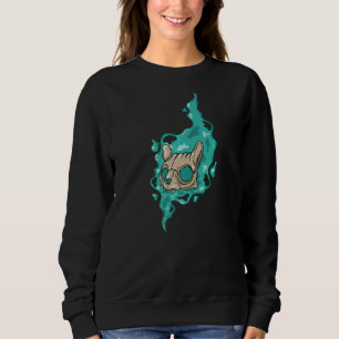 Creepy Skull Cat T Shirt