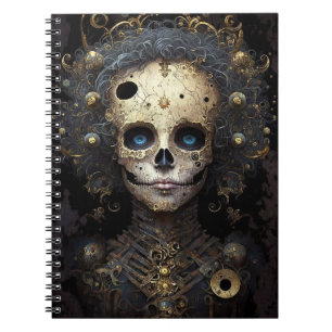 Creepy Skull Gothic Mörk Fantasy Art Anteckningsbok