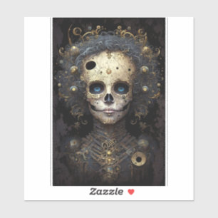 Creepy Skull Gothic Mörk Fantasy Art Klistermärken