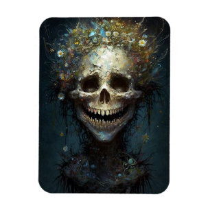 Creepy Skull Gothic Mörk Fantasy Art Magnet