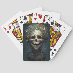Creepy Skull Gothic Mörk Fantasy Art Spelkort