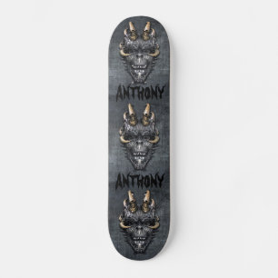 Creepy Skull Skateboard Bräda 20,5 Cm