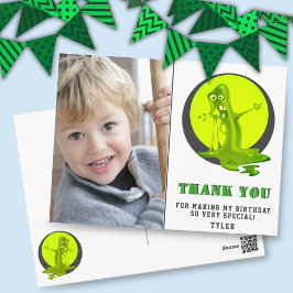 Creepy Slime Monster Birthday Photo Tack Vykort