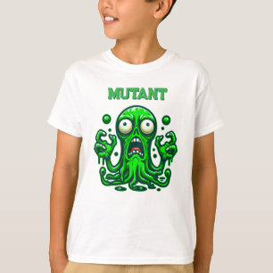Creepy Slime Zombie Alien - Neon Grönt Monster T Shirt