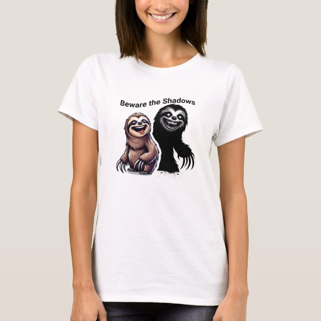 Creepy Sloth Halloween T-Shirt - Cute and Spooky S (Framsida)