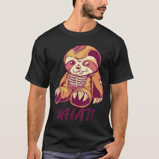 Creepy Sloth Horror Murderous Sloths What funny T Shirt