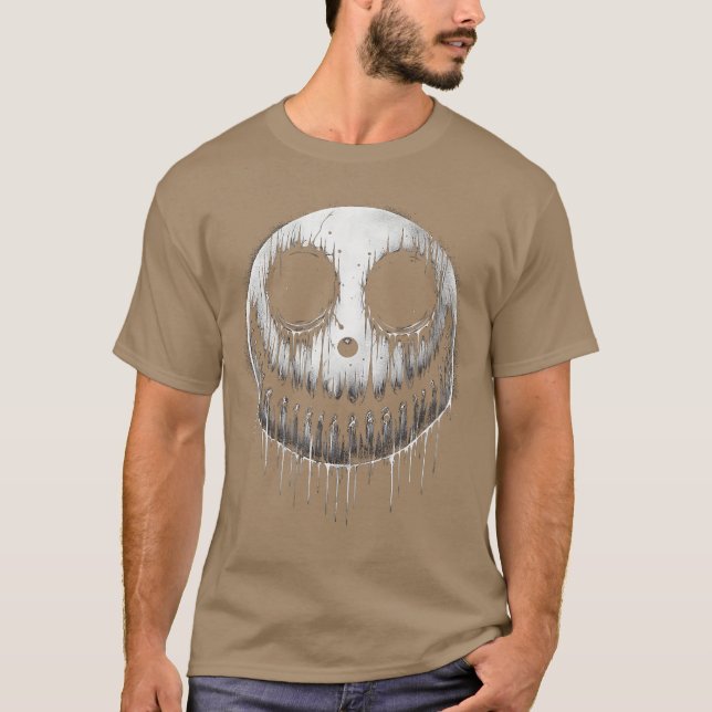 Creepy Smile Face Horror Movie Lover girl T Shirt (Framsida)