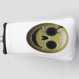 Creepy Smiley Skull Golf Putter Cover