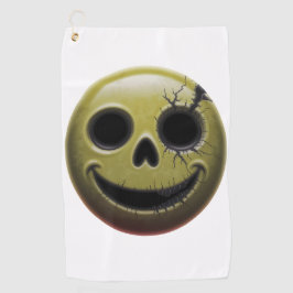 Creepy Smiley Skull Golf Towel