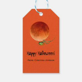 Creepy Spider Blood Måne Halloween fest-favoriter Presentetikett