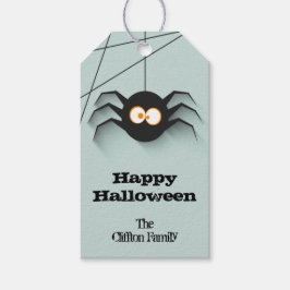 Creepy Spider Halloween-favoriter Presentetikett