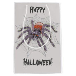 Creepy Spider i Webben Halloween Bläck Sketch