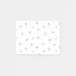 Creepy Spiders Black and White Patterned Post-it Block