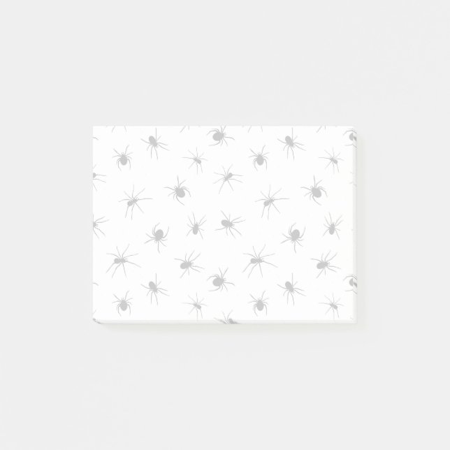 Creepy Spiders Black and White Patterned Post-it Block (Framsida)