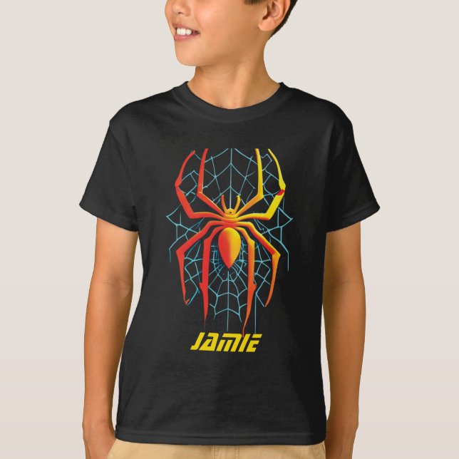 Creepy-Spindelnät T Shirt (Framsida)