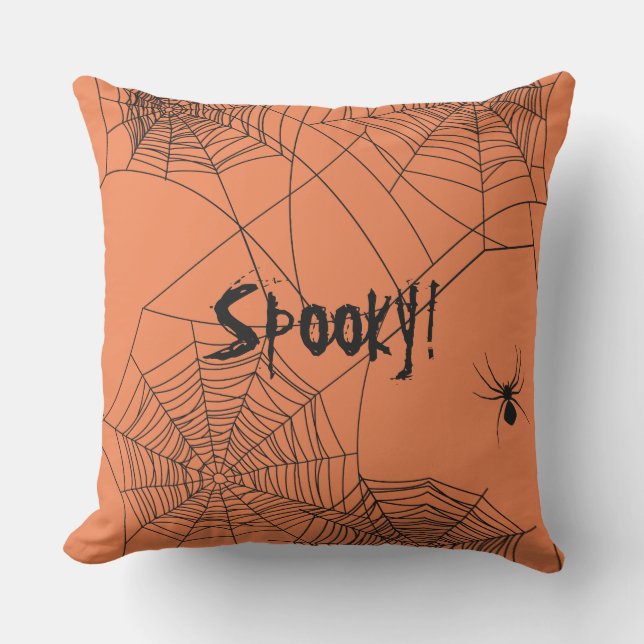 Creepy-Spindelnät Utomhuskudde (Framsida)