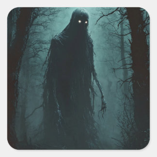 Creepy-spöke Fyrkantigt Klistermärke