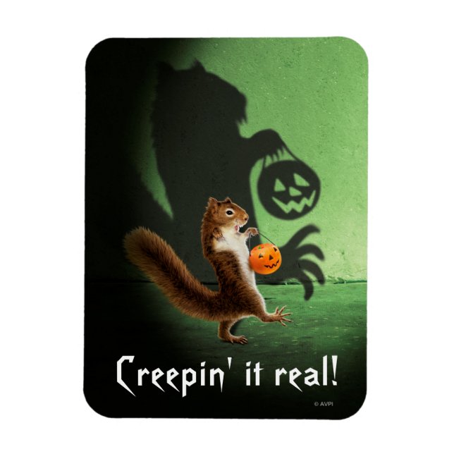 Creepy Squirrel Shadow Magnet (Vertikal)