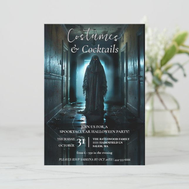 Creepy Stranger Halloween fest Inbjudningar (Stående Fram)