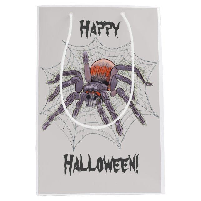 Creepy Tarantula Spider in Giant Webben Illustrati (Framsidan)