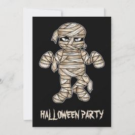 Creepy Tecknad Mummy Halloween fest Inbjudningar