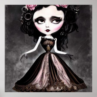 Creepy Vintage Doll Poster
