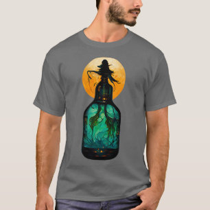 Creepy vintage häxwiccan char måne t shirt