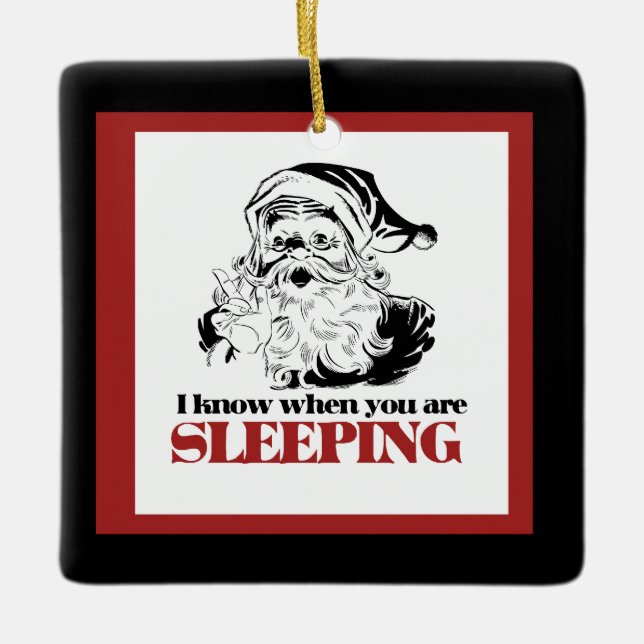 Creepy Vintage Santa Julgransprydnad Keramik (Framsida)