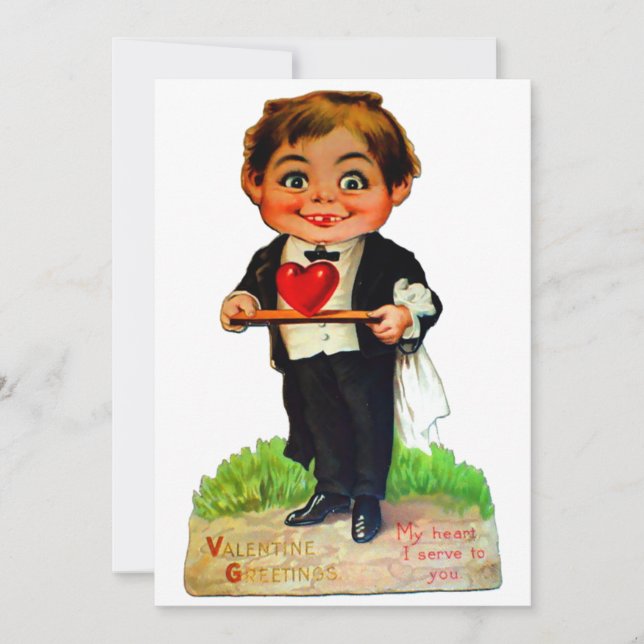 Creepy Vintage Valentine Day Julkort (Framsida)