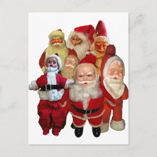 Creepy-Vintagen Santa Gang Helg Vykort