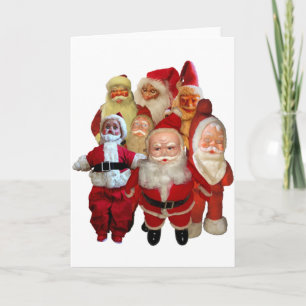 Creepy-Vintagen Santa Gang Helgkort