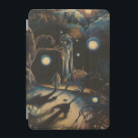 Creepy - Vistare i tomrummet iPad Mini Skydd<br><div class="desc">En surrealistisk,  underbar fantasiscen med skuggad figurer,  glödande orber och celestial himmel,  som skildrar ett mystiskt möte på en kosmisk slang.</div>
