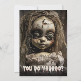 Creepy Voodoo Doll Vuxen Halloween fest Inbjudningar