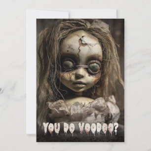 Creepy Voodoo Doll Vuxen Halloween fest Inbjudningar