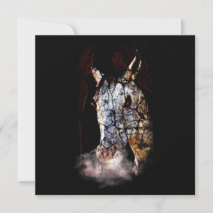 Creepy Zombie Horse Inbjudningar