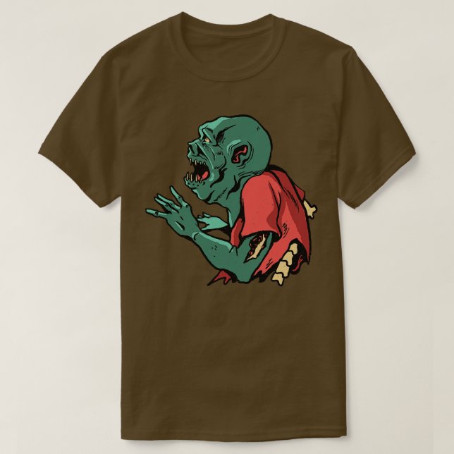 Creepy Zombie Illustration 1 T Shirt (Design framsida)