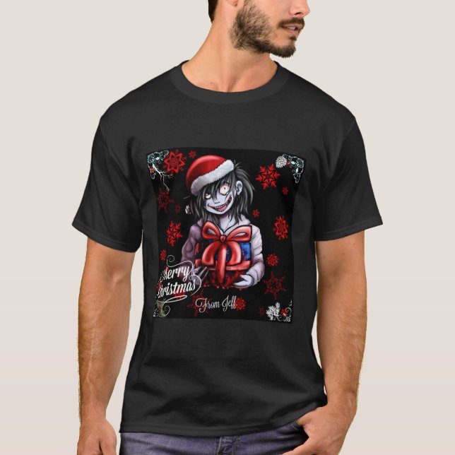 Creepypasta Merry Chirtsmas från Jeff1409png1409 T Shirt (Framsida)
