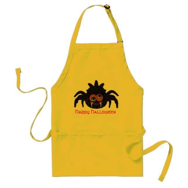 CREEPYSPIDERY HALLOWEEN APRON FÖRKLÄDE (Framsidan)
