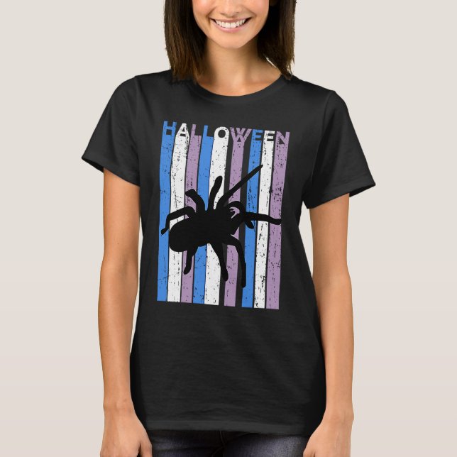 Creey Spider Halloween Costume Manar Kids Boy Girl T Shirt (Framsida)