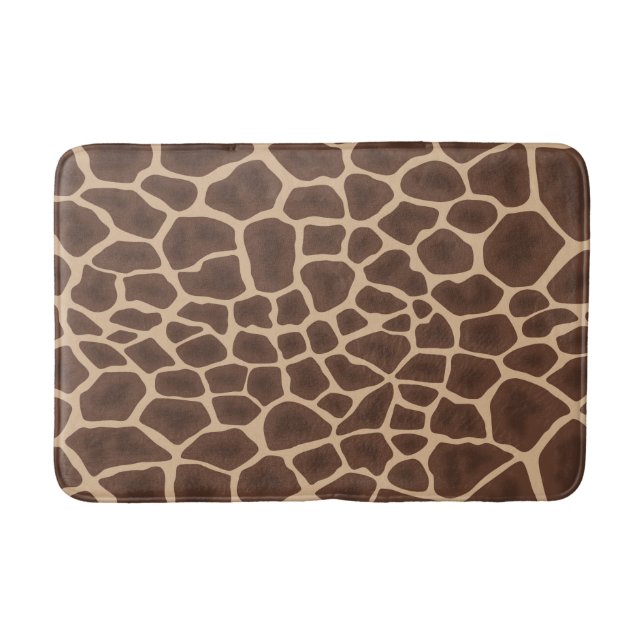 Creme Braune Giraffe Flecken Druck Badrumsmatta (Framsidan)