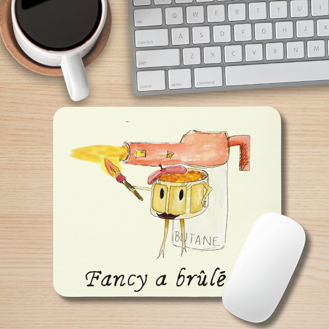 Creme Brûlée Funny Quote Quirky Dessert Konstig Ar Musmatta (Crème  brûlée funny quote and quirky dessert cartoon art computer mouse mat)