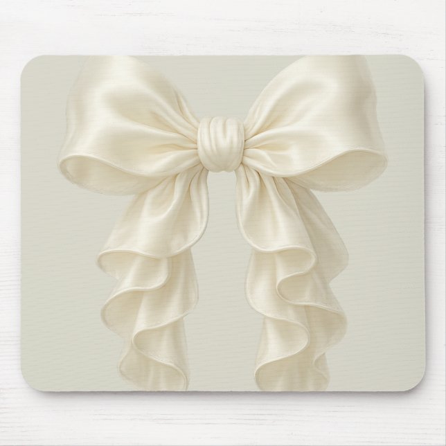 Crème Cascade Ruffle Bow Elegant Posh Girly Musmatta (Framsidan)
